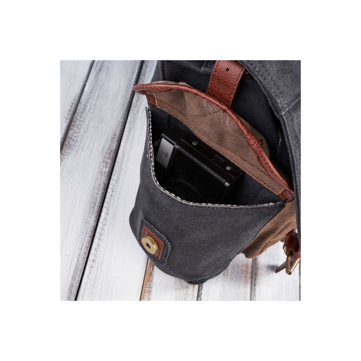 Pánska čierno-béžová taška na rameno Paolo Peruzzi "PEDRO"