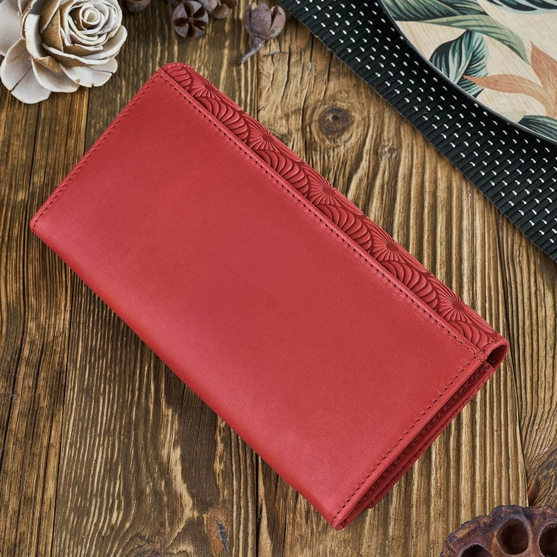 Kožená dámska červená peňaženka Paolo Peruzzi "ADENNA"