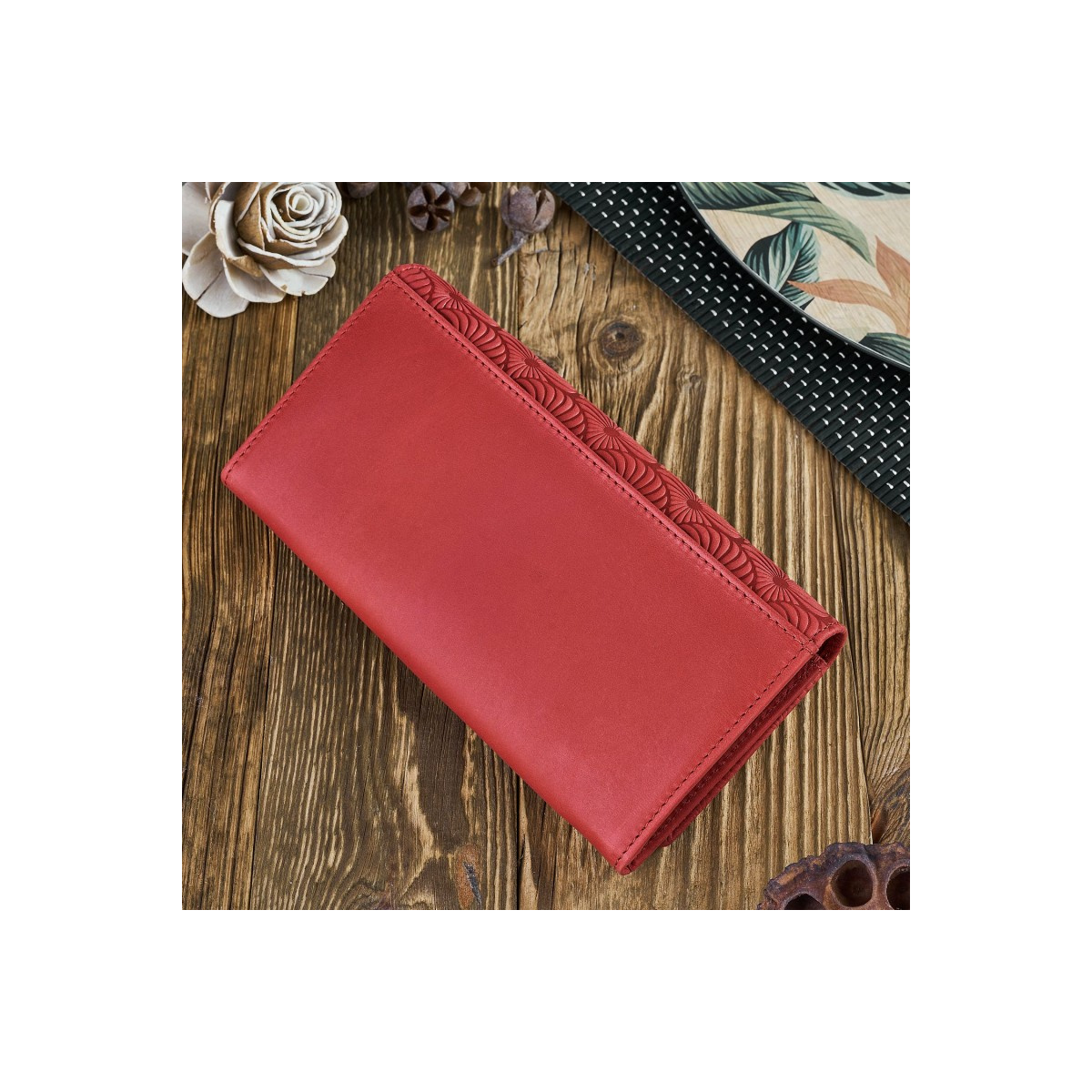 Kožená dámska červená peňaženka Paolo Peruzzi "ADENNA"