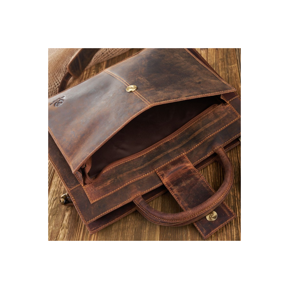 Kožená dámska hnedá vintage aktovka Paolo Peruzzi "ALDORA"