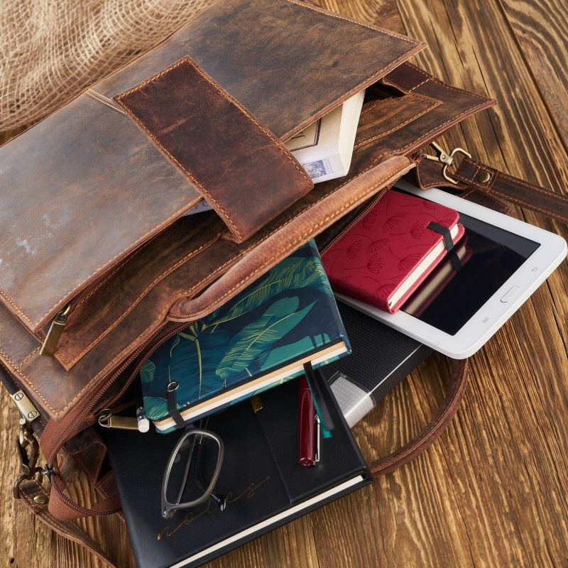 Kožená dámska hnedá vintage aktovka Paolo Peruzzi "ALDORA"