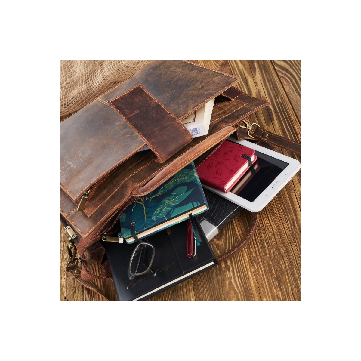 Kožená dámska hnedá vintage aktovka Paolo Peruzzi "ALDORA"