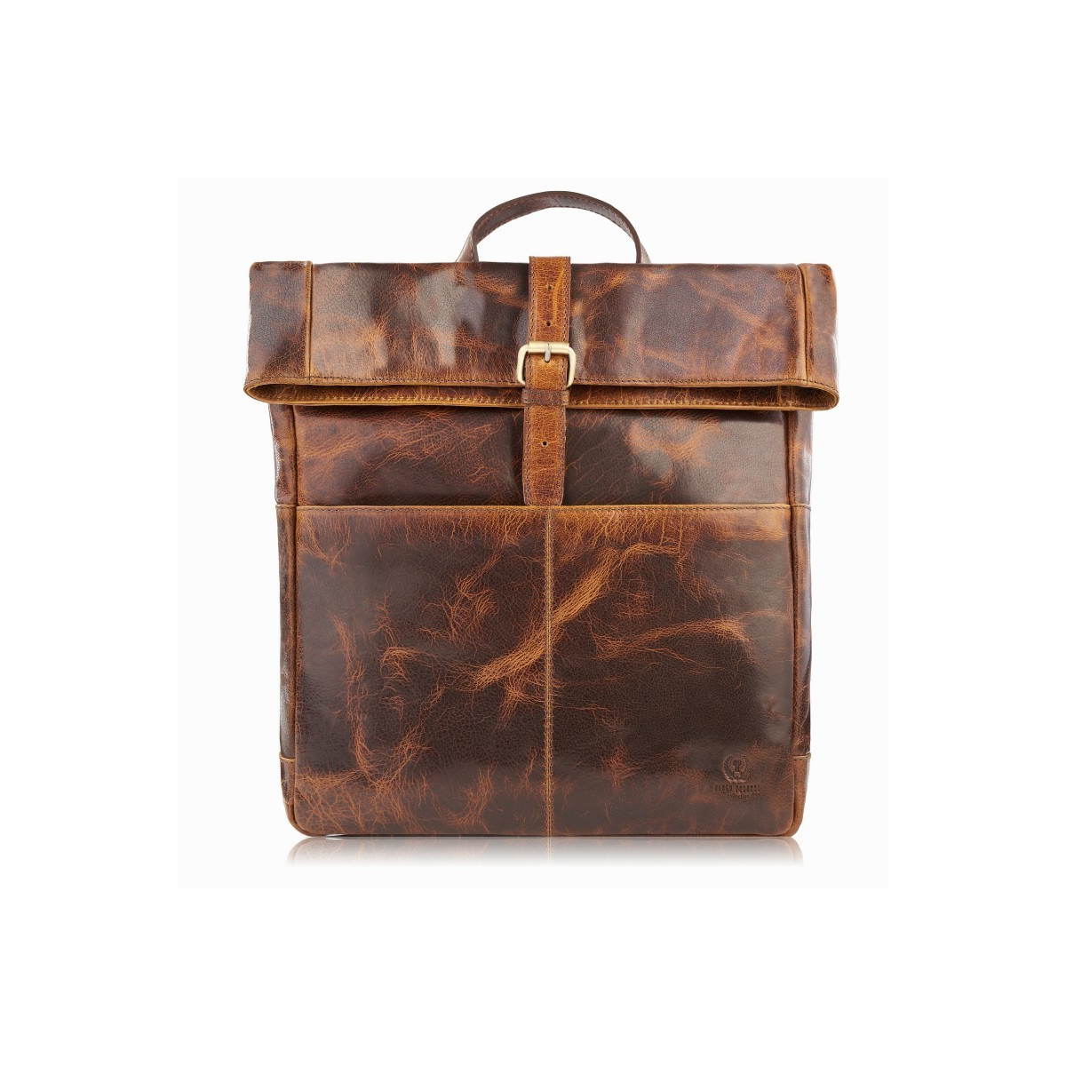 Kožený hnedý premium batoh PAOLO PERUZZI
