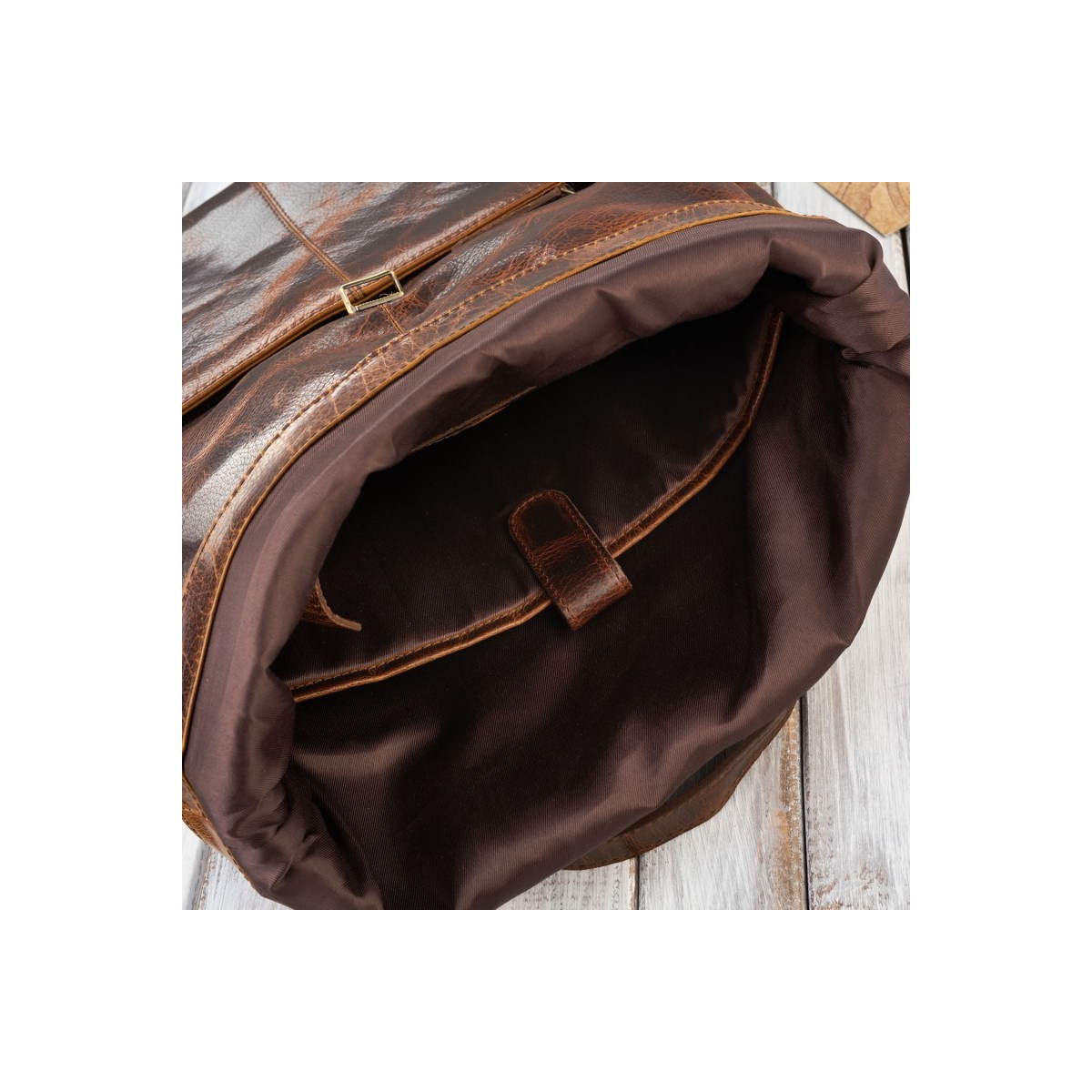 Kožený hnedý premium batoh PAOLO PERUZZI