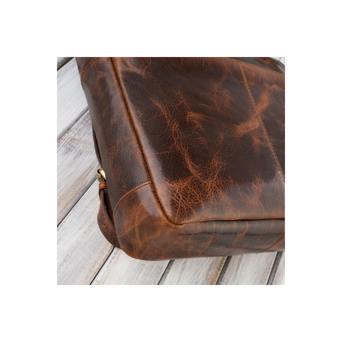 Kožený hnedý premium batoh PAOLO PERUZZI