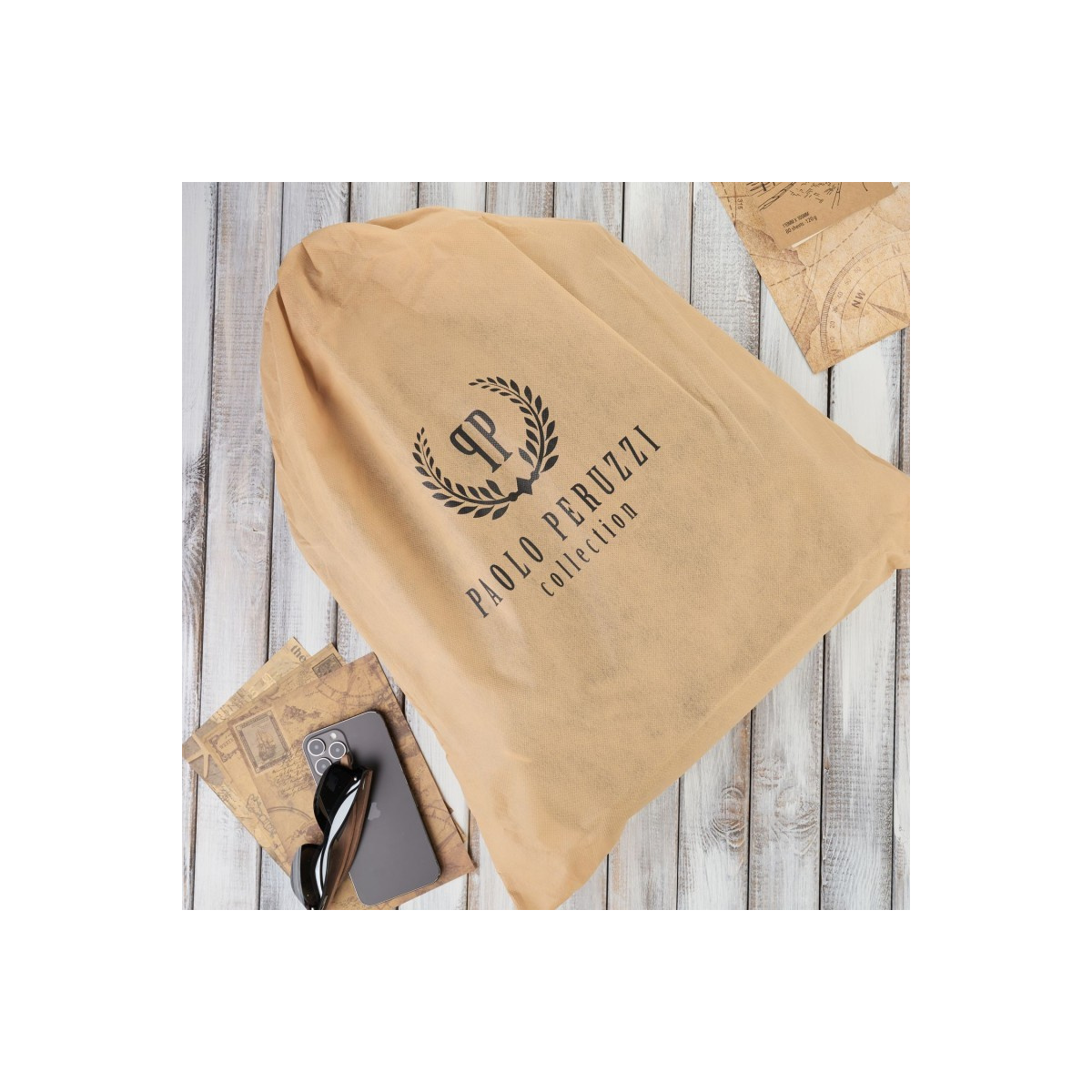 Kožený hnedý premium batoh PAOLO PERUZZI