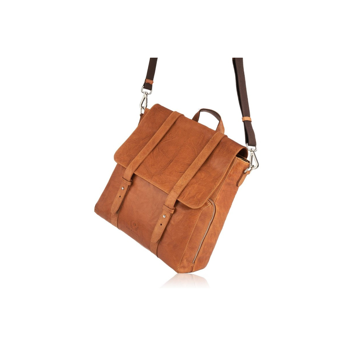 Kožený koňakový batoh 2v1 Paolo Peruzzi "VENNI"