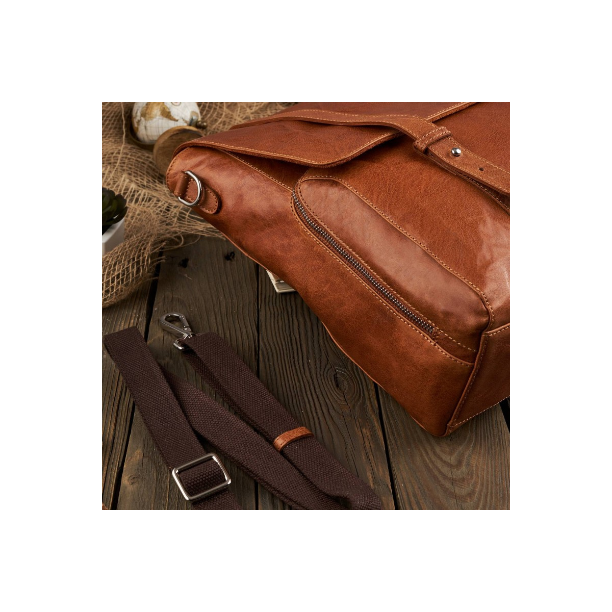 Kožený koňakový batoh 2v1 Paolo Peruzzi "VENNI"