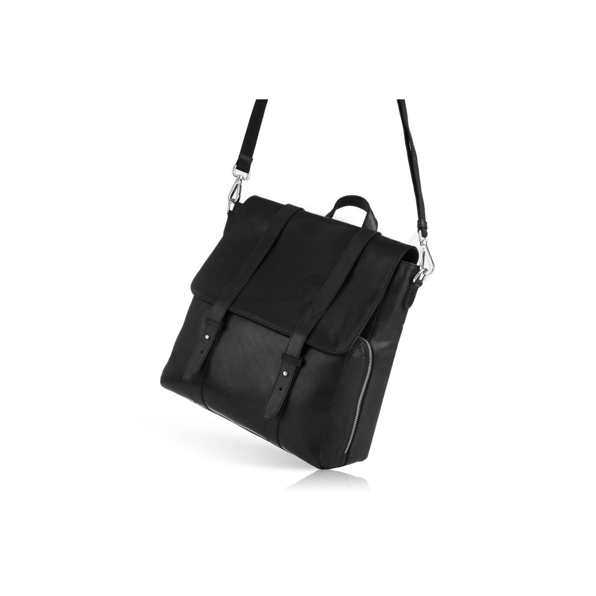 Kožený čierny batoh 2v1 Paolo Peruzzi "VENNI"