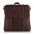 Kožený hnedý batoh, taška cez rameno, 2v1, unisex