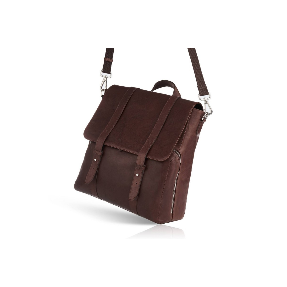 Kožený hnedý batoh 2v1 VENNI