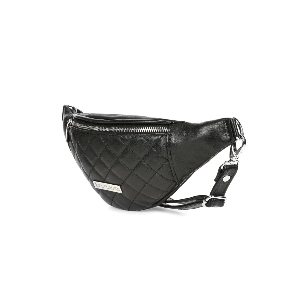 Kožená dámska čierna crossbody kabelka Beltimore "AGALIA"