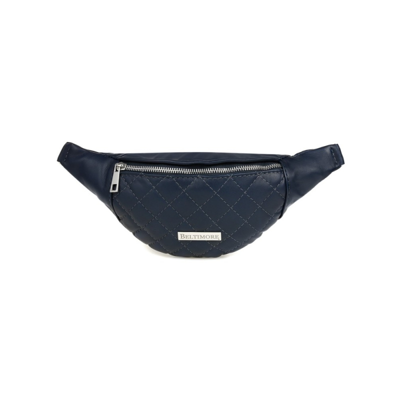 Kožená dámska tmavomodrá crossbody kabelka AGALIA