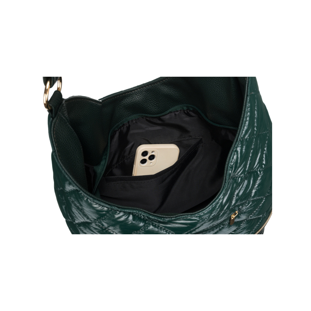 Dámska zelená kabelka na rameno AMADIS