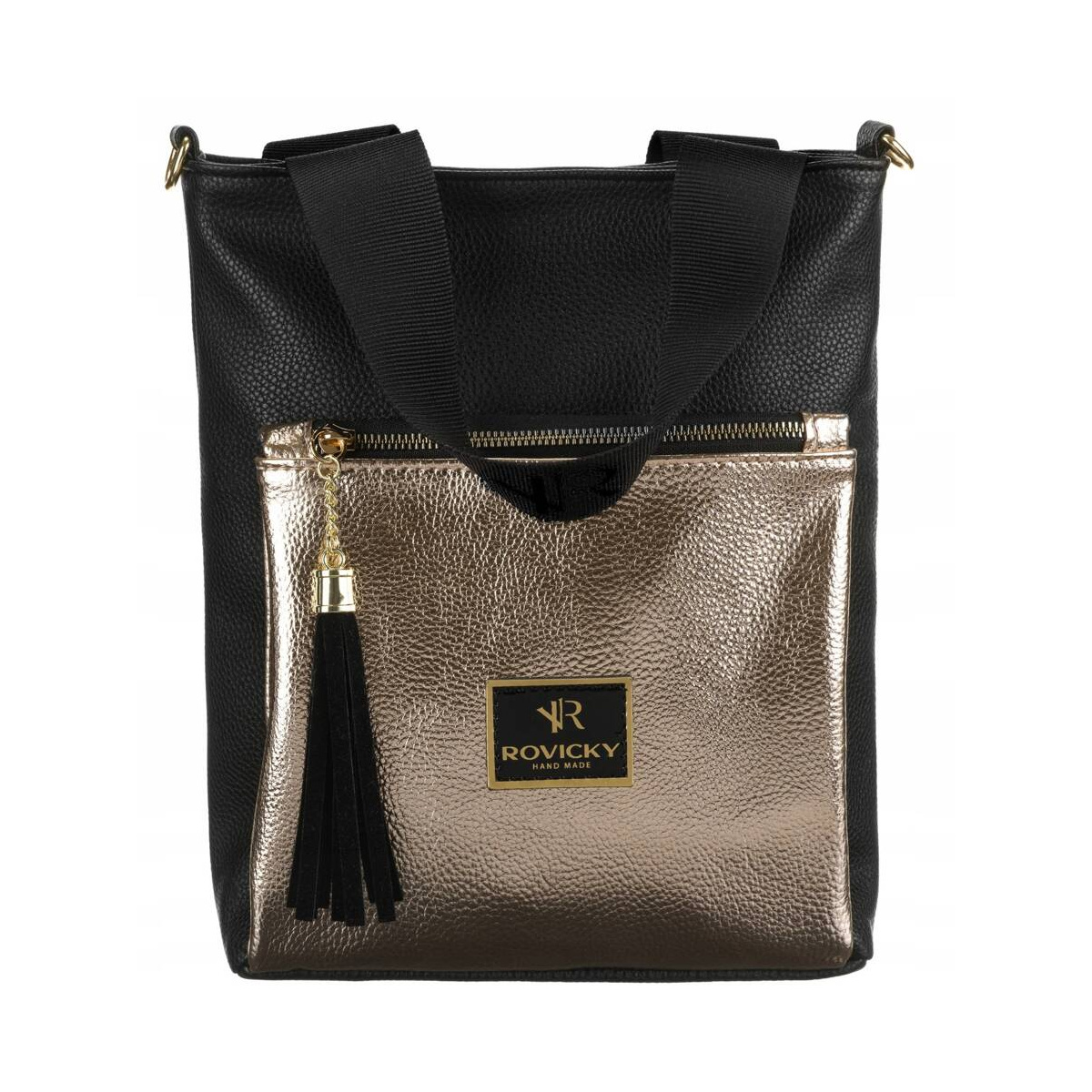 Dámska čierno-zlatá kabelka ASTRID