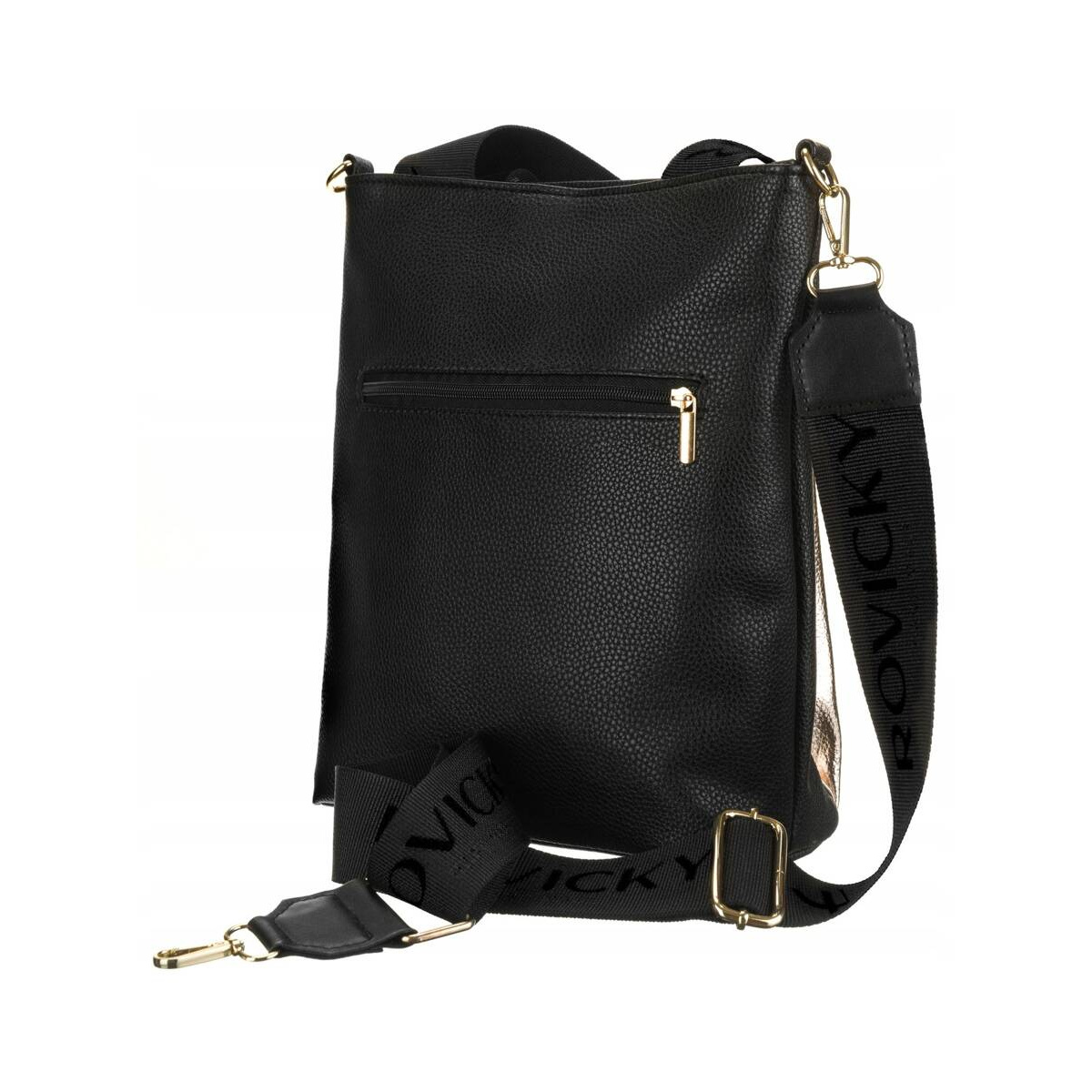 Dámska čierno-zlatá kabelka ASTRID