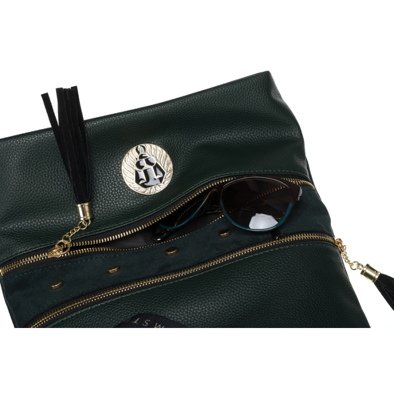 Dámska tmavozelená kabelka DOLORES