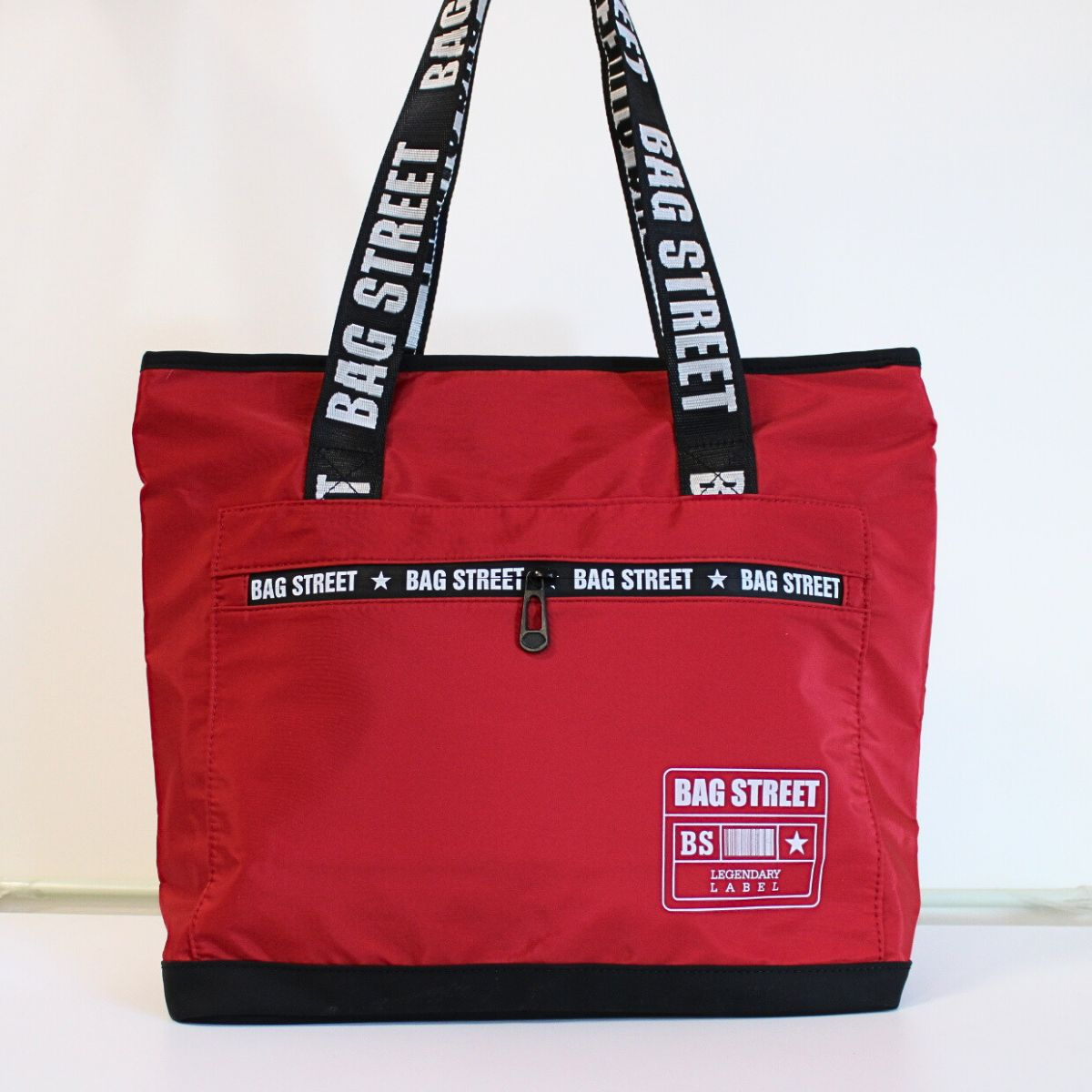 Dámska červená shopper veľká taška / kabelka na rameno, cez plece