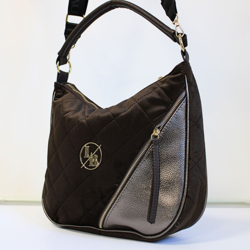 Dámska hnedá kabelka na rameno AMORA