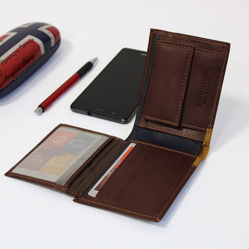 Kožená peňaženka Harvey Miller - hnedá