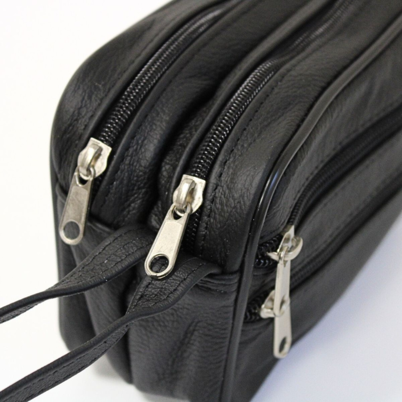 Kožená pánska čierna príručná taška KORKE