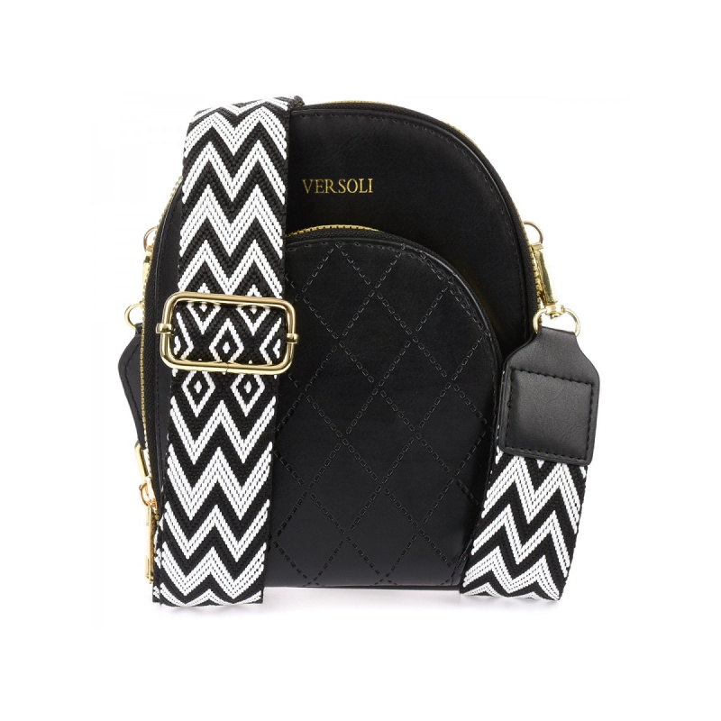 Dámska crossbody čierna kabelka