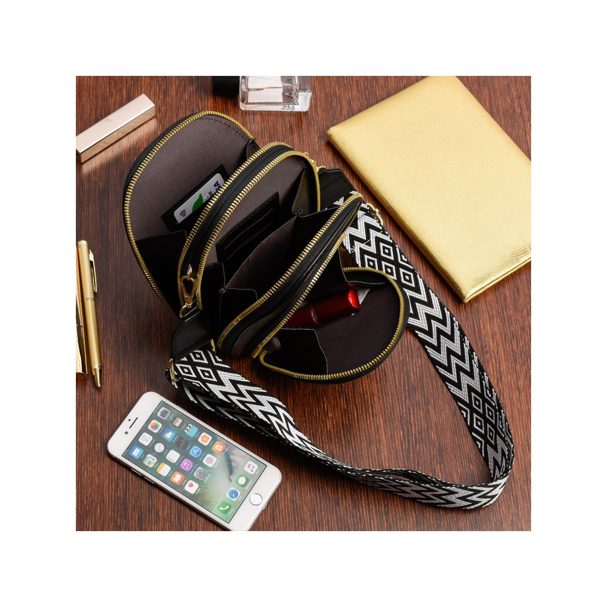 Dámska čierna kabelka ADONIA