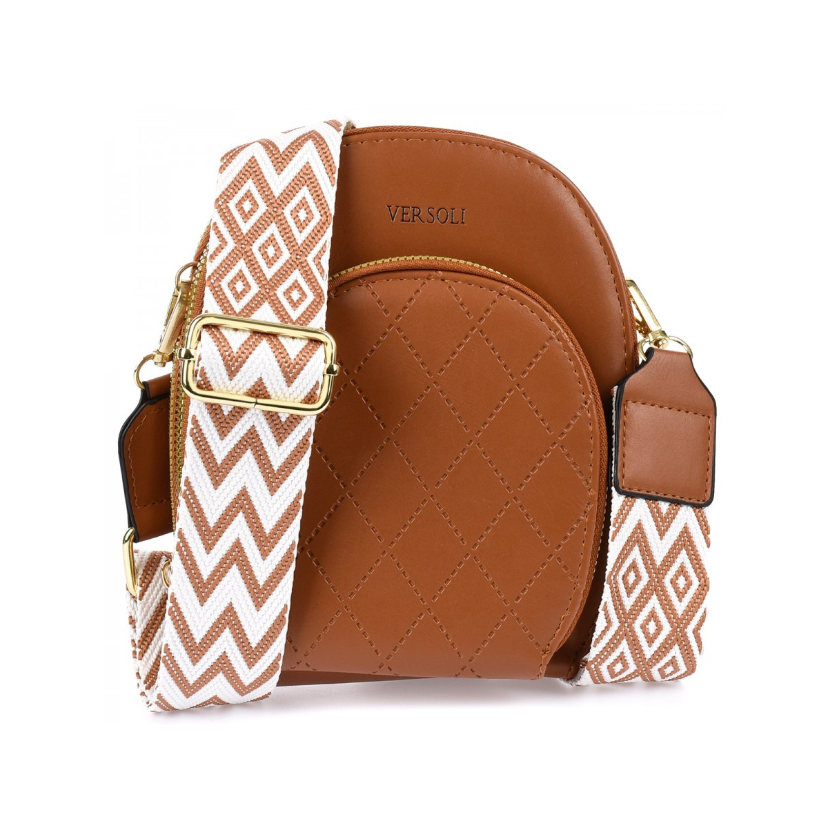 Dámska crossbody hnedá kabelka