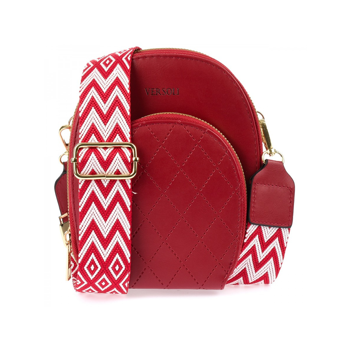 Dámska crossbody bordová kabelka