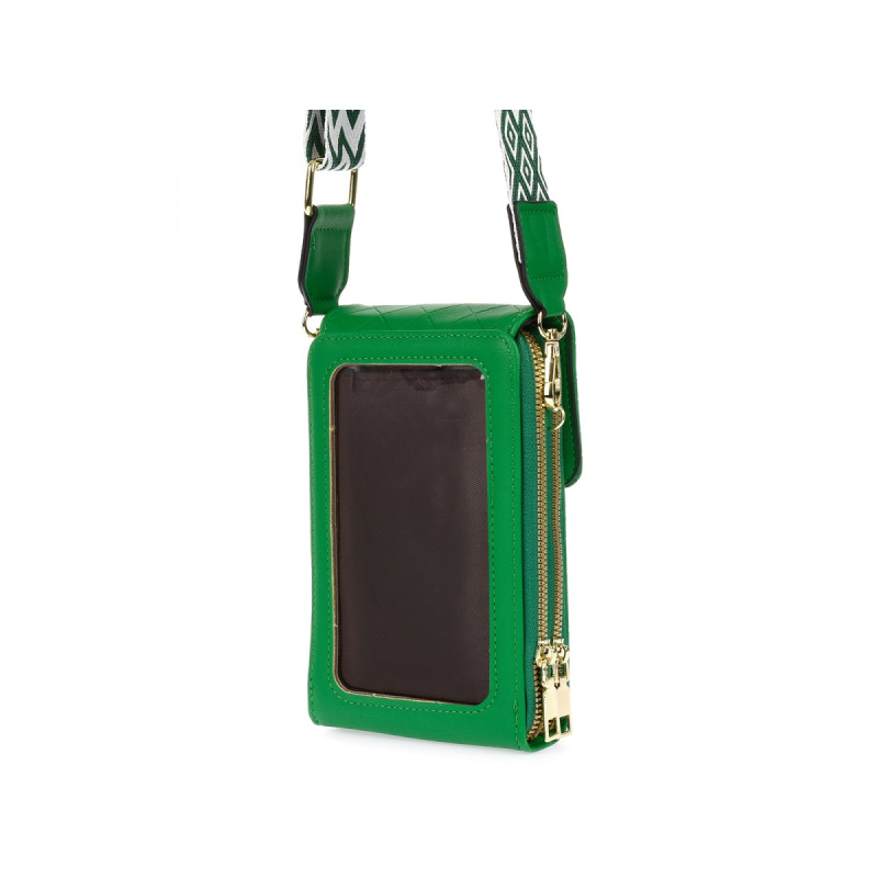 Dámska zelená kabelka na mobil ALDEA
