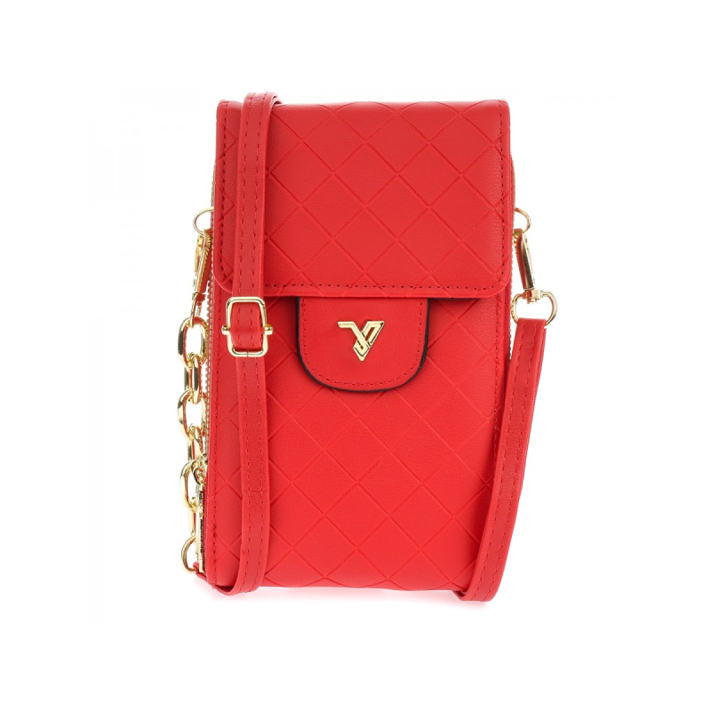 Dámska červená kabelka na mobil ALDEA