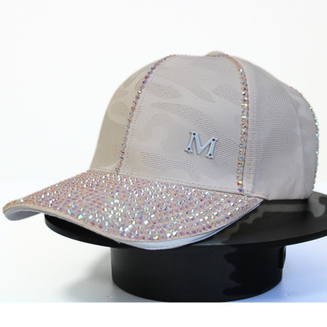 Dámska ružová vzorovaná šiltovka s ozdobnými prvkami VERSOLI STYLE