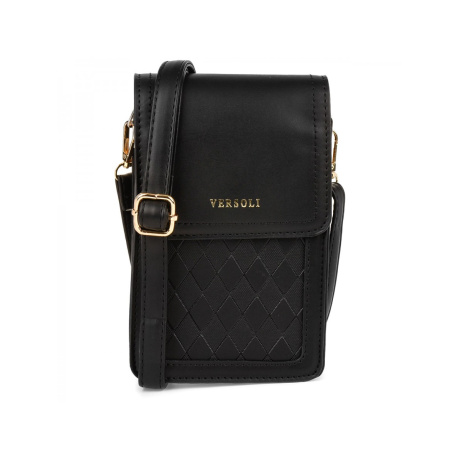 Dámska čierna crossbody kabelka na mobil