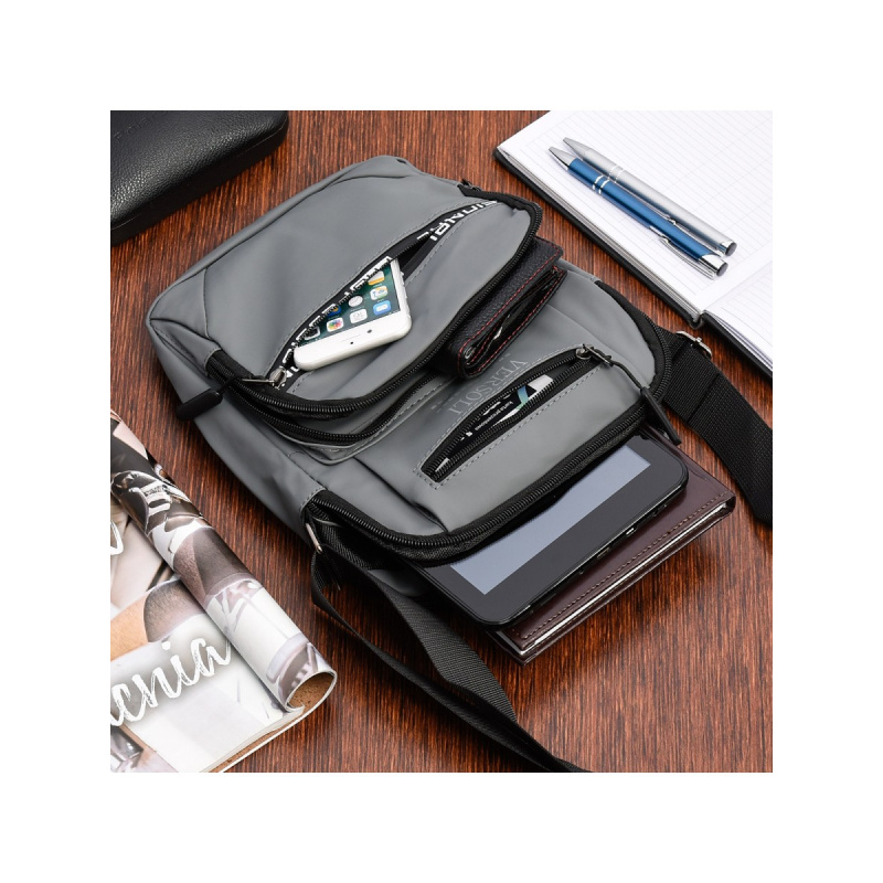 Pánska šedá crossbody taška VERSOLI PROFESSIONAL