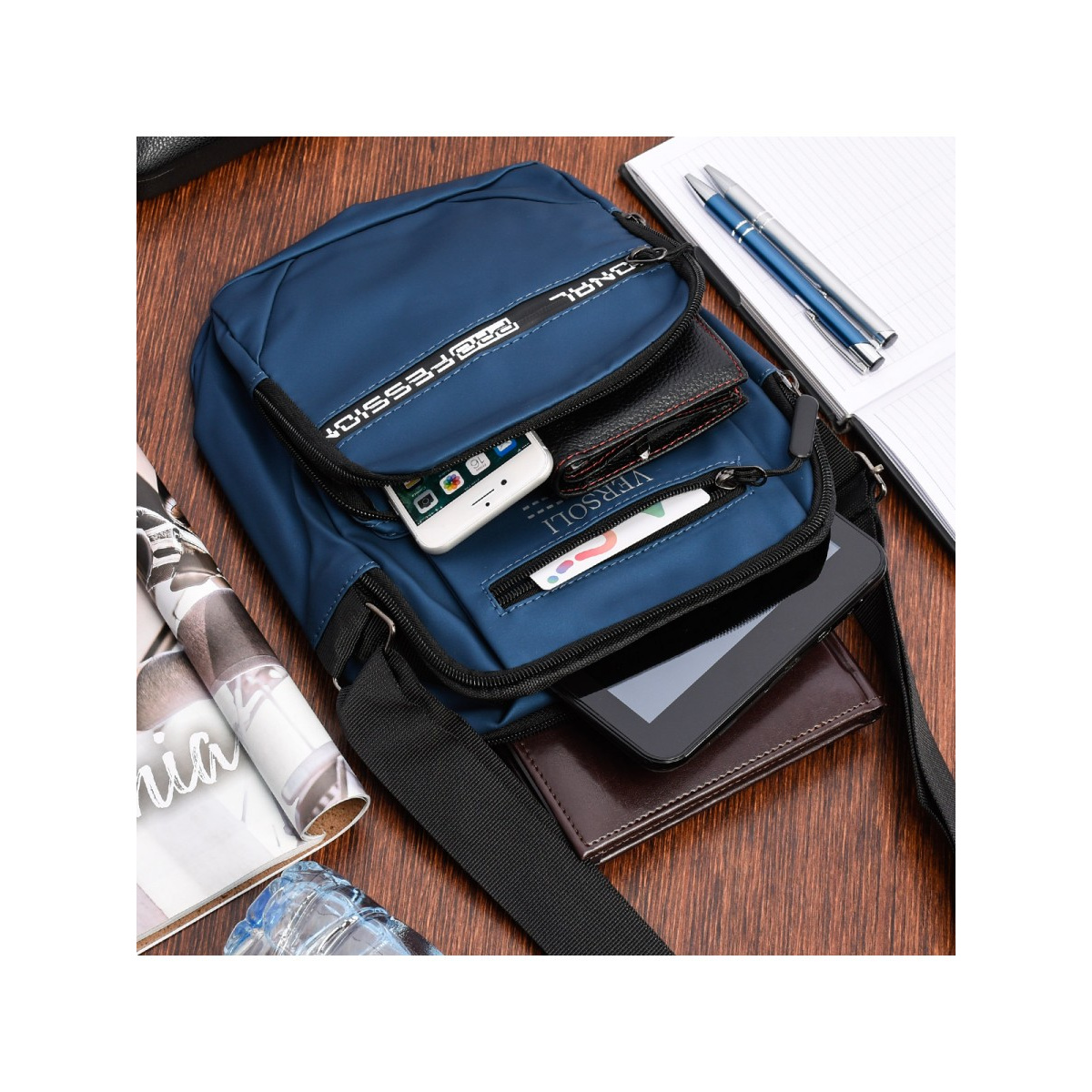 Pánska modrá crossbody taška VERSOLI PROFESSIONAL