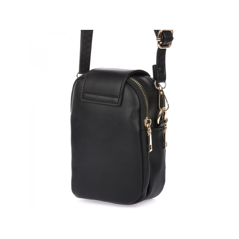 Dámska čierna kabelka na mobil AMARA