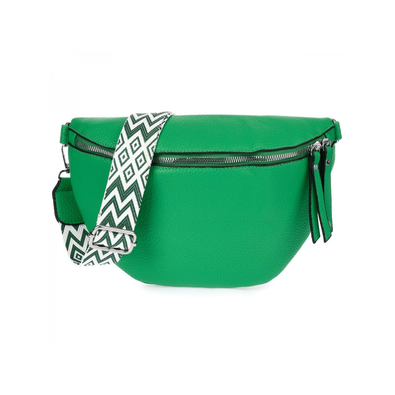 Dámska zelená ľadvinka, crossbody kabelka, taška, cez telo