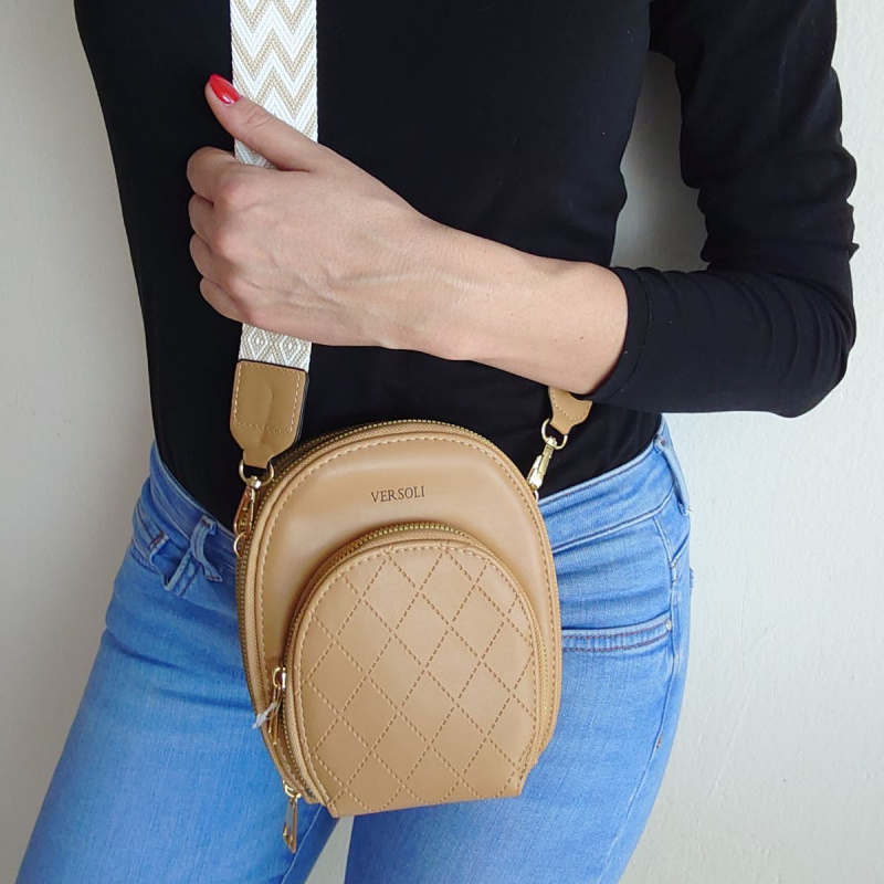 Dámska tmavobéžová kabelka ADONIA