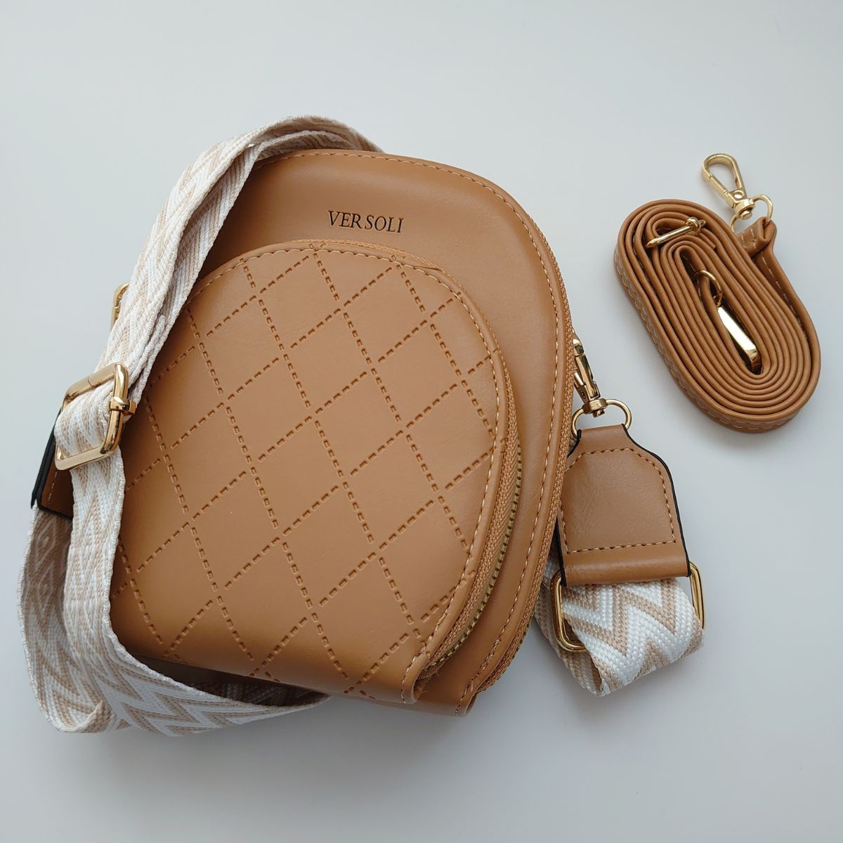 Dámska tmavobéžová kabelka ADONIA