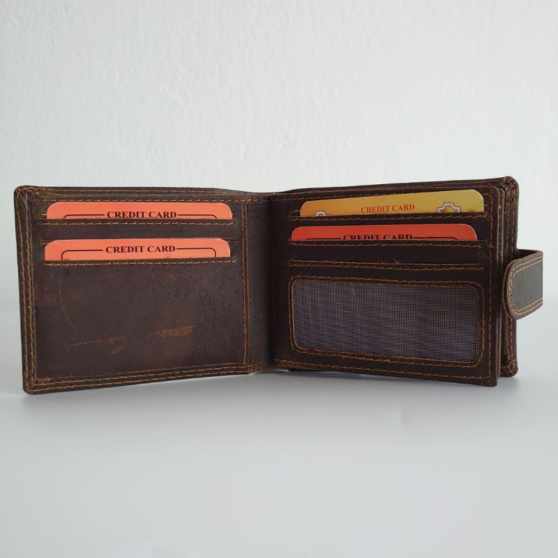 Kožená pánska hnedá peňaženka ARMIN