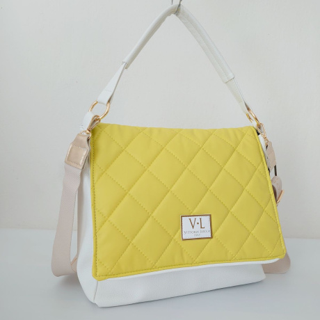 Dámska veľká biela kabelka na rameno. Crossbody, cez telo, cez plece.