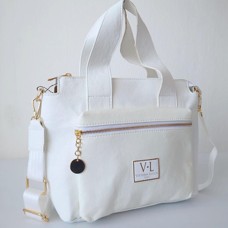 Dámska biela kabelka do ruky HARMONY