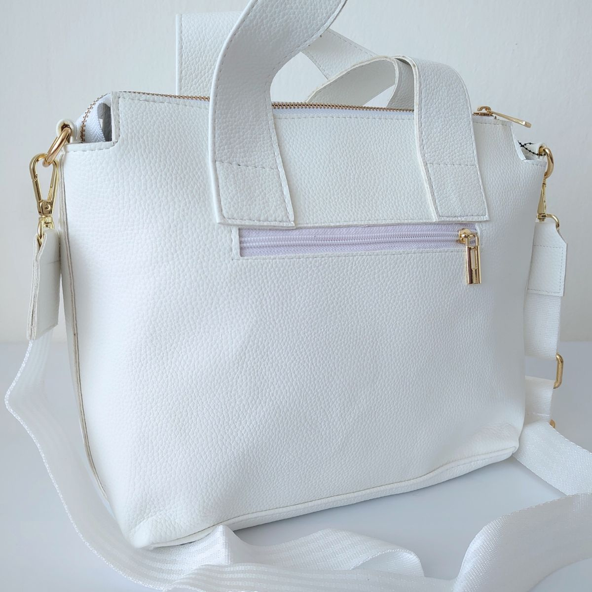 Dámska biela kabelka do ruky HARMONY