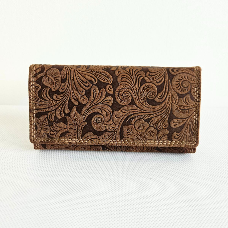 Dámska kožená hnedá peňaženka DEBRA