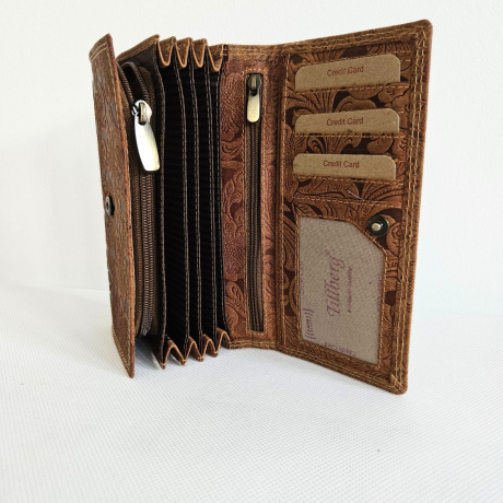 Dámska kožená hnedá peňaženka DEBRA