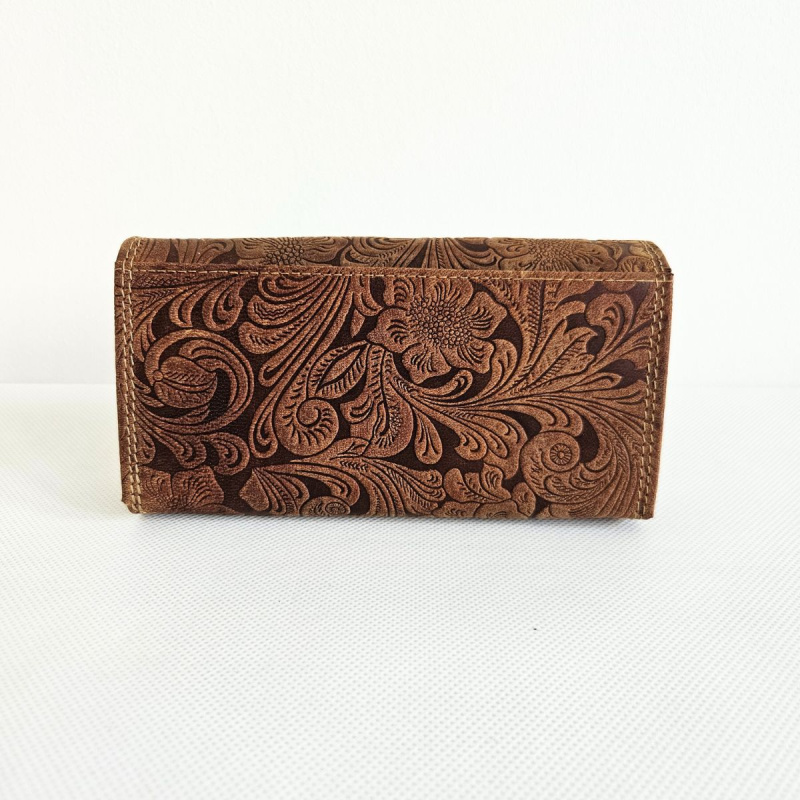 Dámska kožená hnedá peňaženka DEBRA