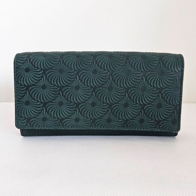 Kožená dámska zelená peňaženka ADENNA