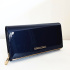 Dámska modrá kožená lakovaná peňaženka