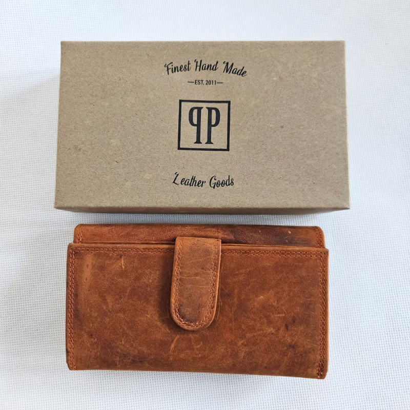 Oranžová kožená dámska peňaženka ANIKA