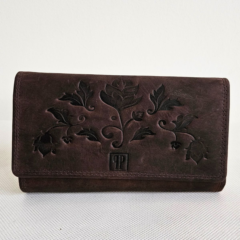 Hnedá kožená dámska peňaženka Vintage